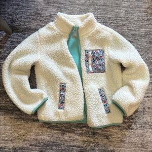 Cat & Jack Teal and White Sherpa Jacket